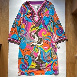 NWT Trina Turk 3/4 sleeve printed dress